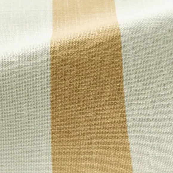 Striped Roman Blind - Ochre, Cotton Linen