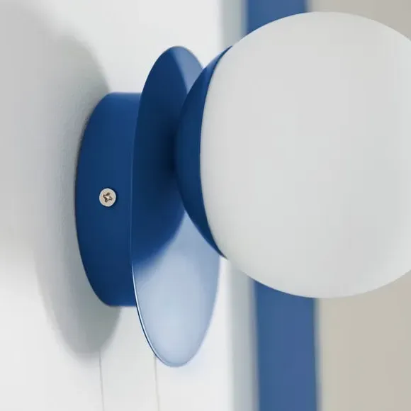 Tela Wall Light with Pull Cord - Blue