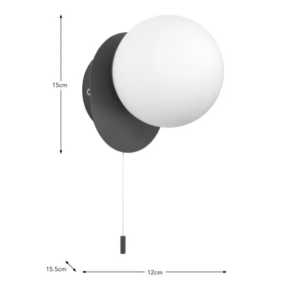 Tela Wall Light with Pull Cord - Blue