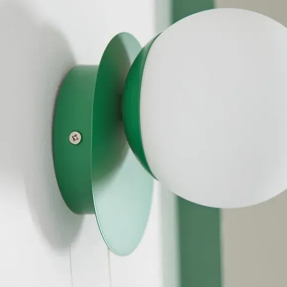 Tela Wall Light with Pull Cord - Green