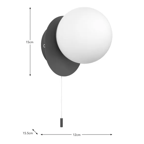 Tela Wall Light with Pull Cord - Green
