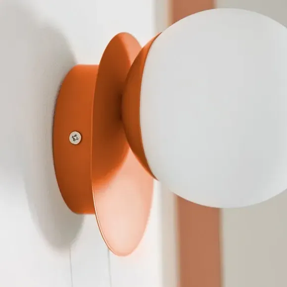 Tela Wall Light with Pull Cord - Orange