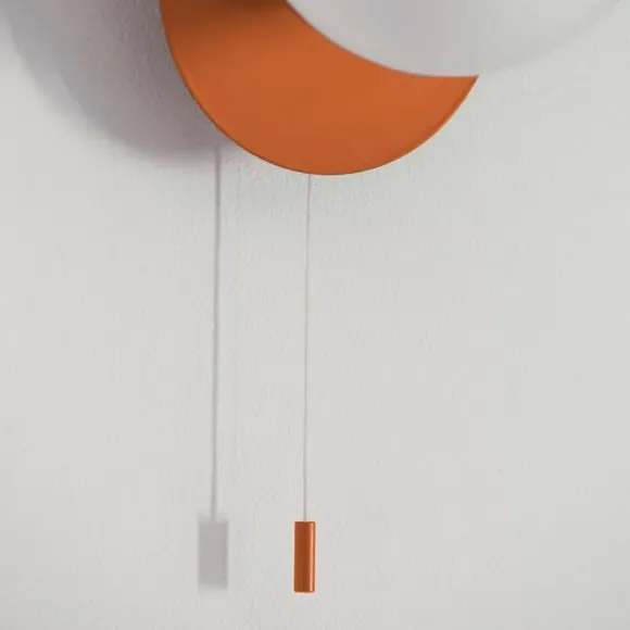 Tela Wall Light with Pull Cord - Orange