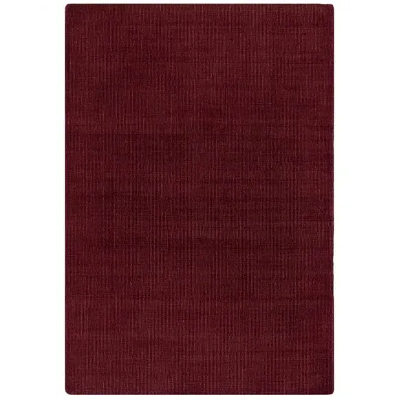 Textured Wool Rug - Burgundy