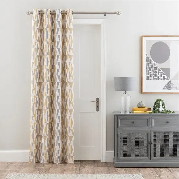 Thermal Eyelet Door Curtain - Ochre, Chenille