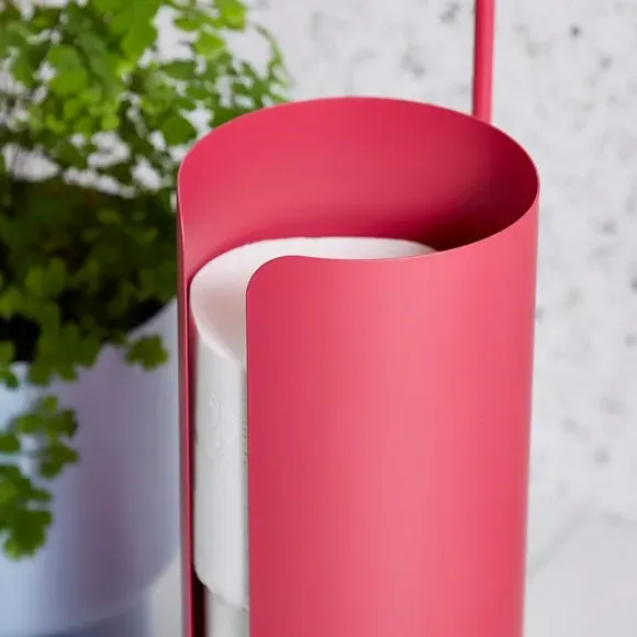 Toilet Roll Butler with Storage - Fuchsia, Metal