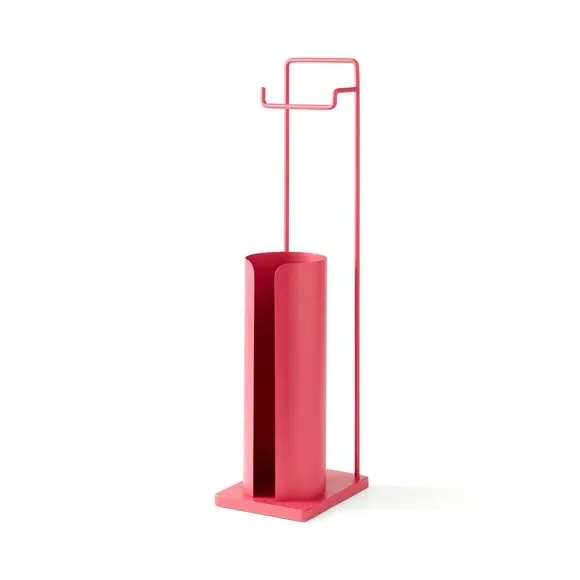 Toilet Roll Butler with Storage - Fuchsia, Metal