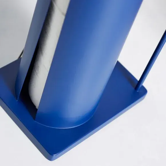 Toilet Roll Butler with Storage - Navy, Metal