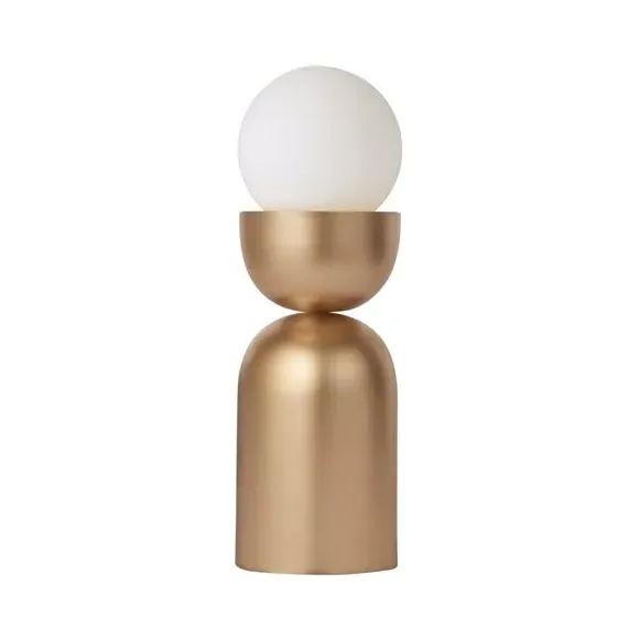 Touch Table Lamp with Glass Shade - Gold