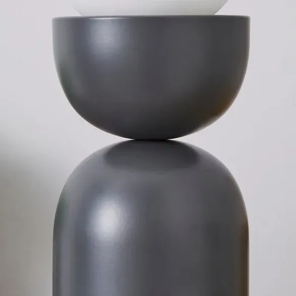 Touch Table Lamp with Glass Shade - Graphite