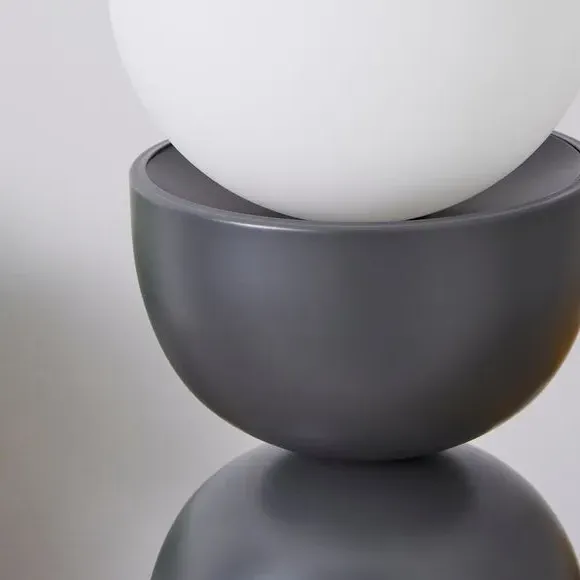 Touch Table Lamp with Glass Shade - Graphite