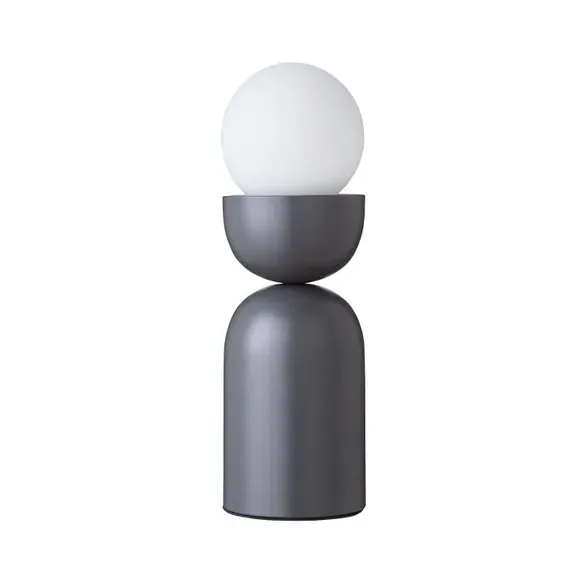 Touch Table Lamp with Glass Shade - Graphite