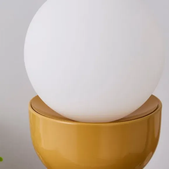 Touch Table Lamp with Glass Shade - Ochre