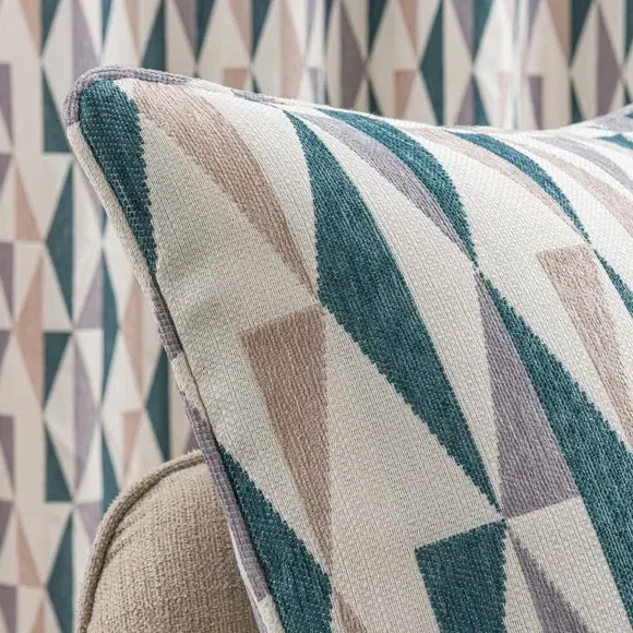 Triangle Cushion with Removable Cover - Peacock