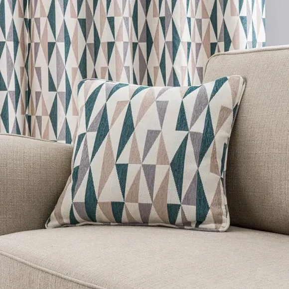 Triangle Cushion with Removable Cover - Peacock
