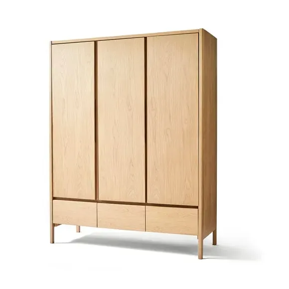 Triple Wardrobe with Soft-Close - Oak