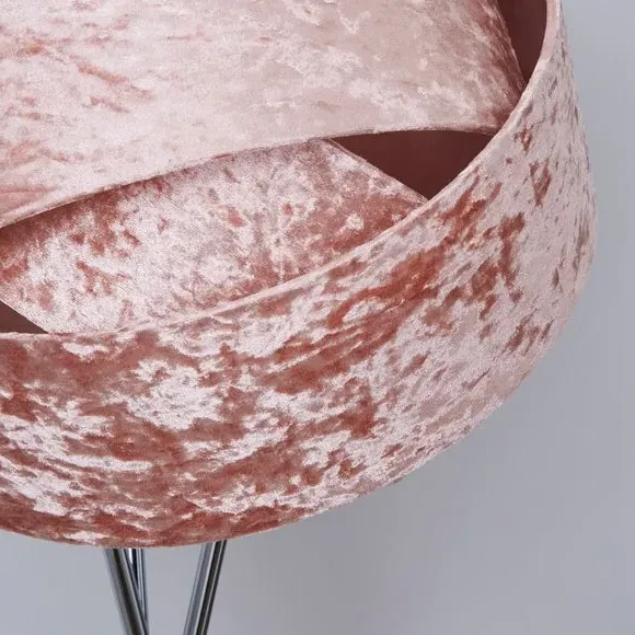 Tripod Floor Lamp with Ring Shade - Blush