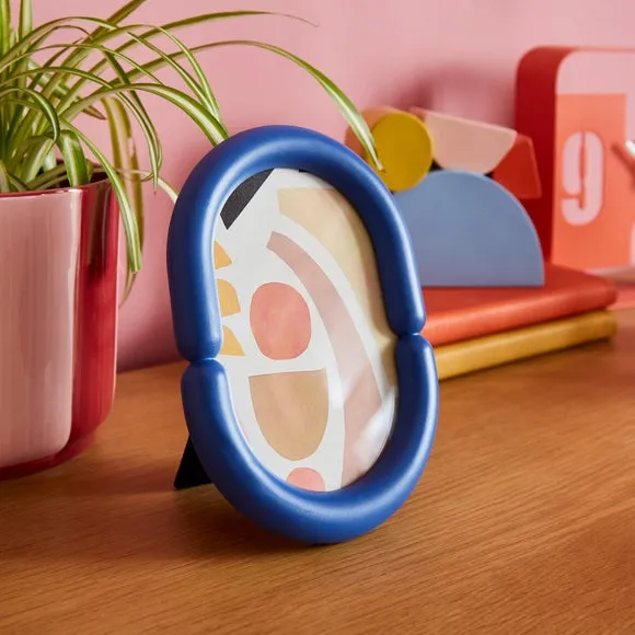 Tubular Photo Frame - Navy, Powder-Coated