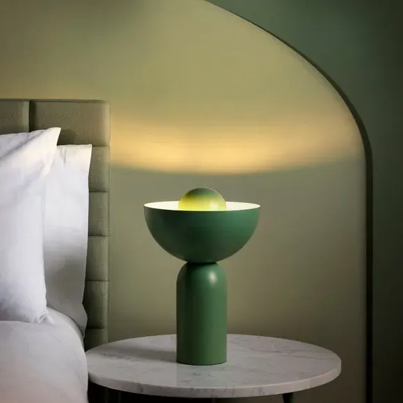 Uplight Table Lamp with Touch Control - Green, Metal