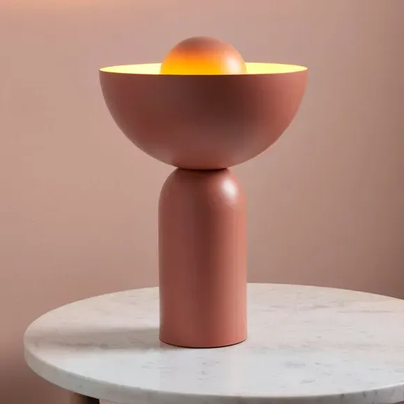 Uplight Table Lamp with Touch Control - Pink, Metal