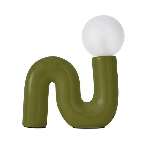 Viggo Table Lamp - Moss Green, Ceramic