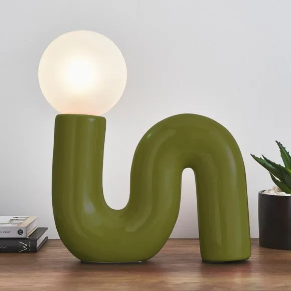 Viggo Table Lamp - Moss Green, Ceramic image