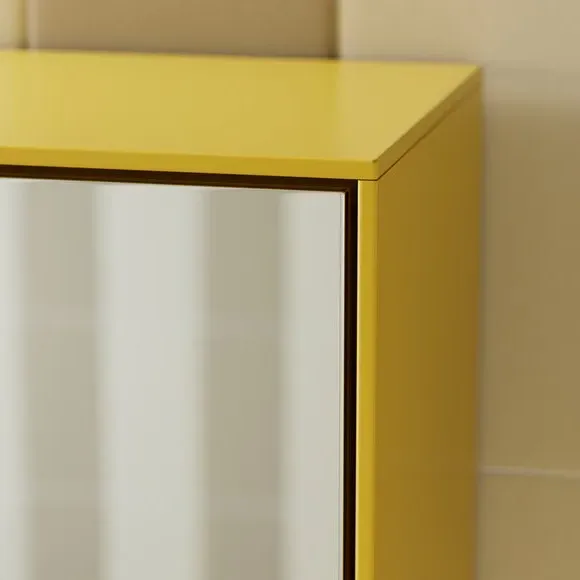 Wall Cabinet with Mirror - Ochre