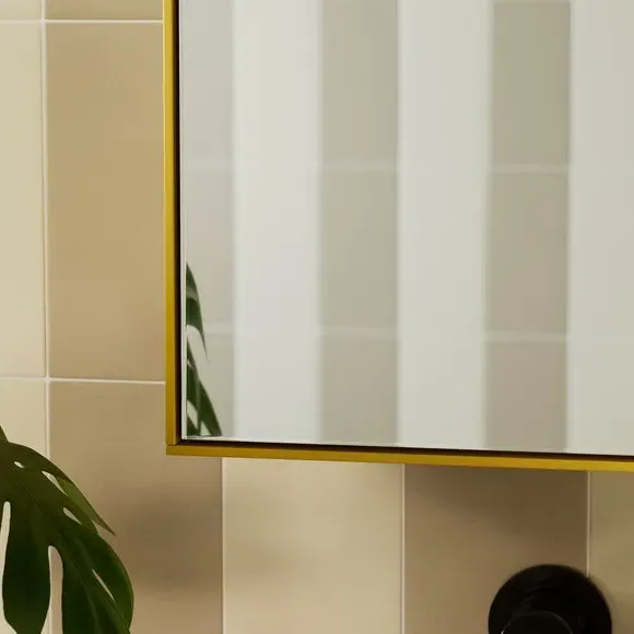 Wall Cabinet with Mirror - Ochre