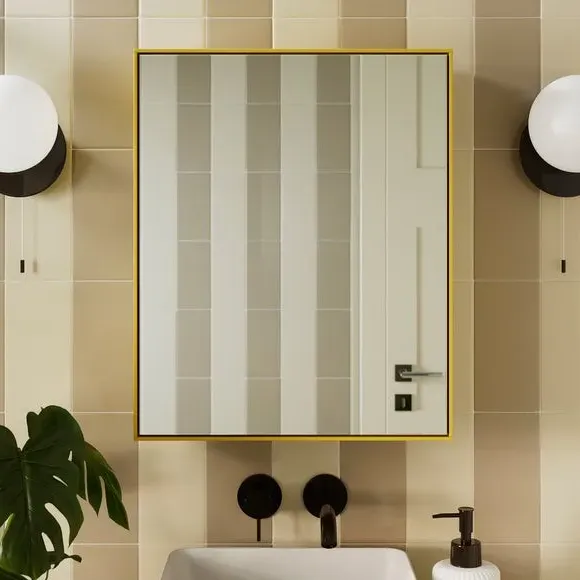 Wall Cabinet with Mirror - Ochre image