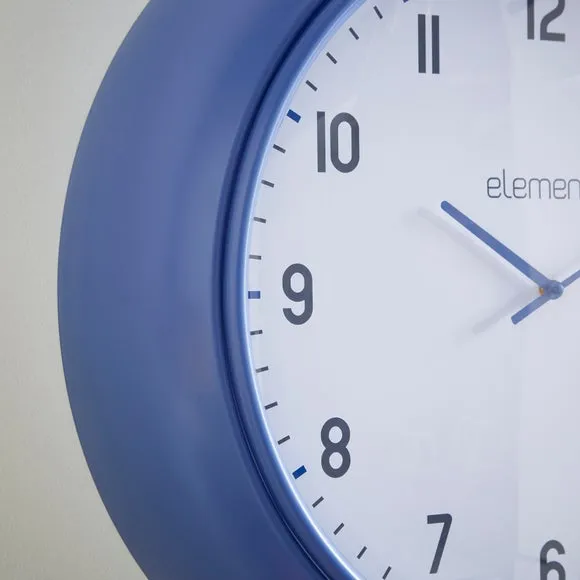 Wall Clock with Deep Frame - Blue