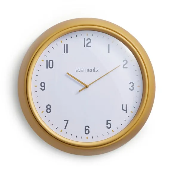 Wall Clock with Deep Frame - Ochre