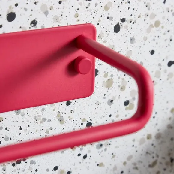 Wall-Mount Toilet Roll Holder - Fuchsia, Metal