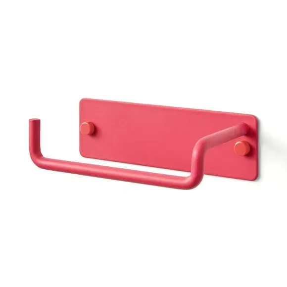 Wall-Mount Toilet Roll Holder - Fuchsia, Metal