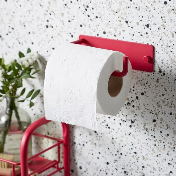 Wall-Mount Toilet Roll Holder - Fuchsia, Metal image