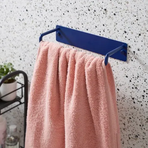 Wall-Mount Towel Rail - Navy, Metal