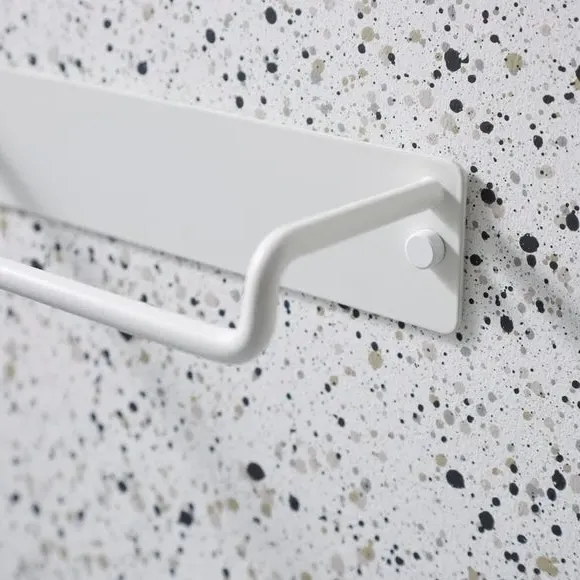 Wall-Mount Towel Rail - White, Metal