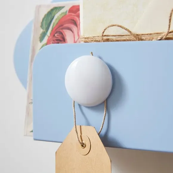 Wiggle Magnetic Organiser with 5 Magnets - Blue, Metal