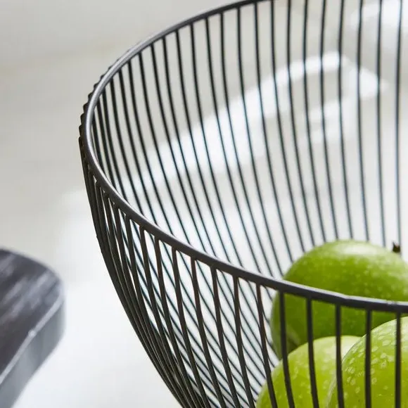 Wire Fruit Basket - Black, Iron