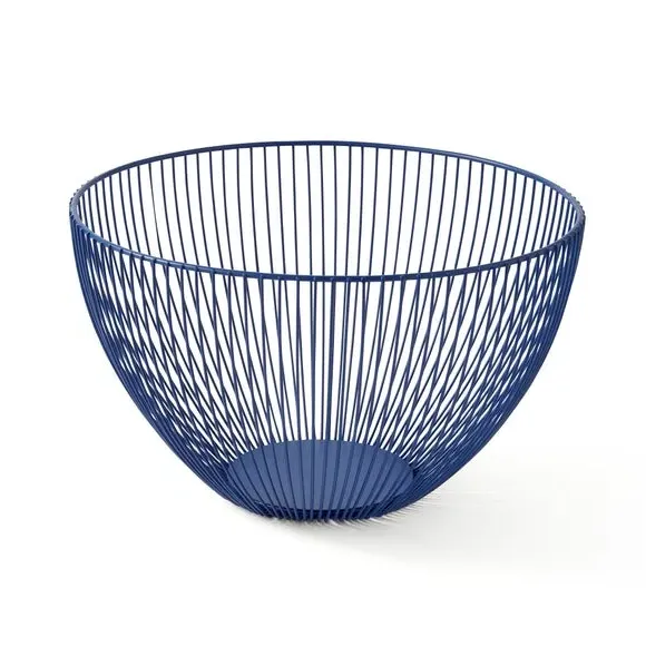Wire Fruit Basket - Blue, Iron