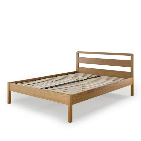 Wooden Bed with Sprung Slats - Natural, Ash