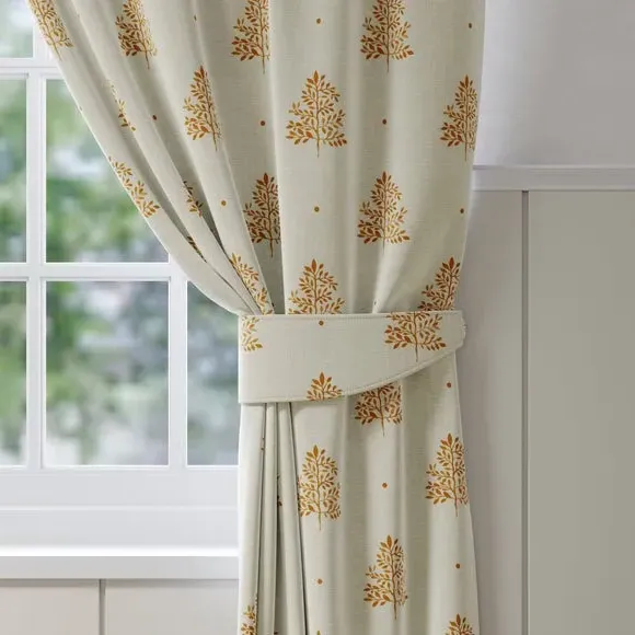 Curtain Tieback Tree Print - Ginger, Cotton image