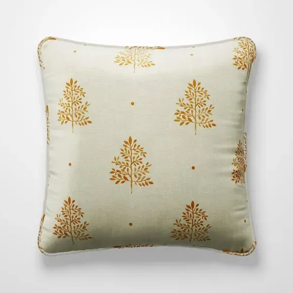 Cushion Cover with Tree Print - Ginger, Cotton