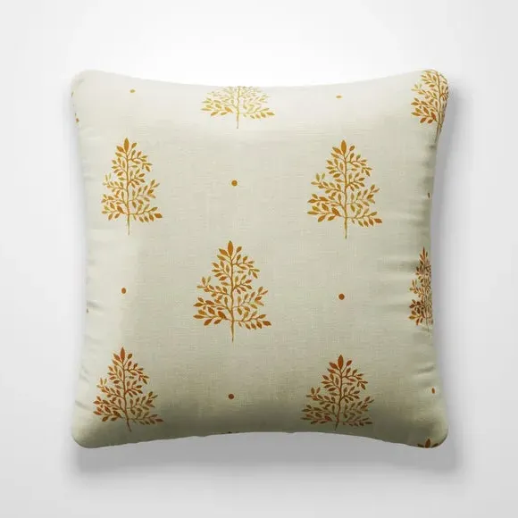 Cushion Cover with Tree Print - Ginger, Cotton