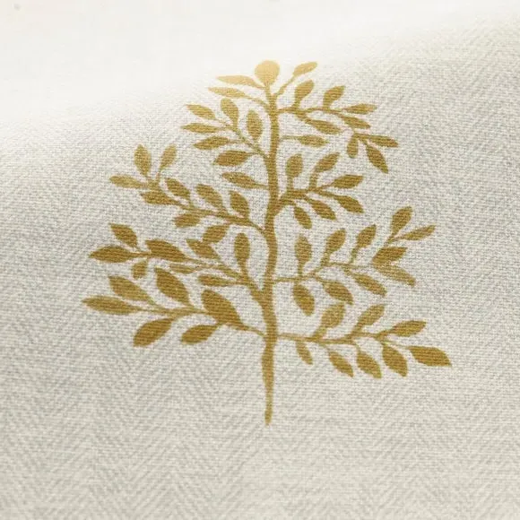 Cushion Cover with Tree Print - Ochre, Cotton
