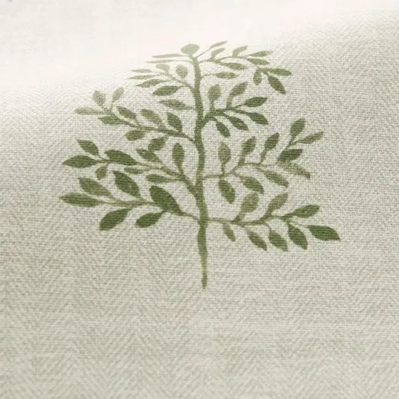Cushion Cover with Tree Print - Sage, Cotton