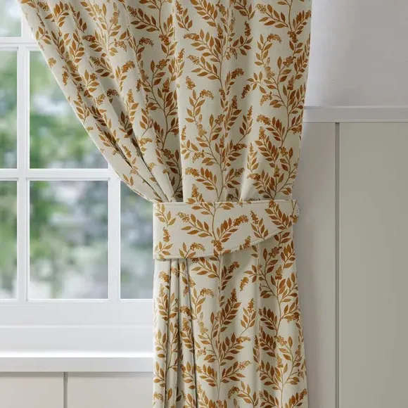 Floral Curtain Tieback - Ginger, Cotton image