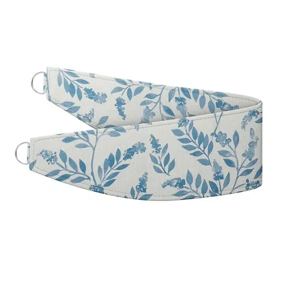 Floral Curtain Tieback - Indigo, Cotton
