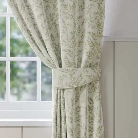 Floral Curtain Tieback - Linen, Cotton