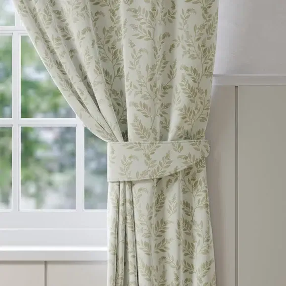 Floral Curtain Tieback - Linen, Cotton