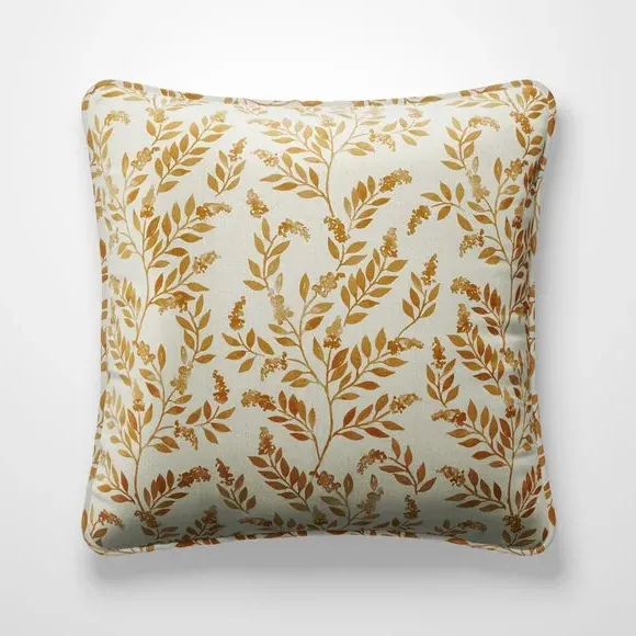 Floral Cushion Cover - Ginger, Cotton